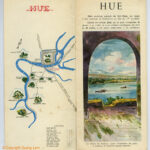 Touristic Leaflet of the city of Hue, Vietnam in the 50s
